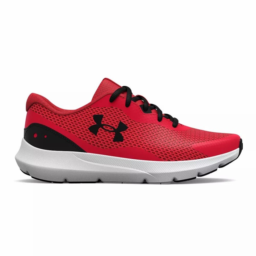 Athletic Shoes & Sneakers * | Under Armour Surge 3 Grade School Kids' Running Shoes Red White Black