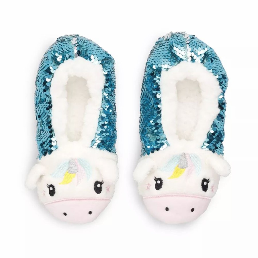 Slippers * | Girls Printed Fuzzy Babba Slipper Socks