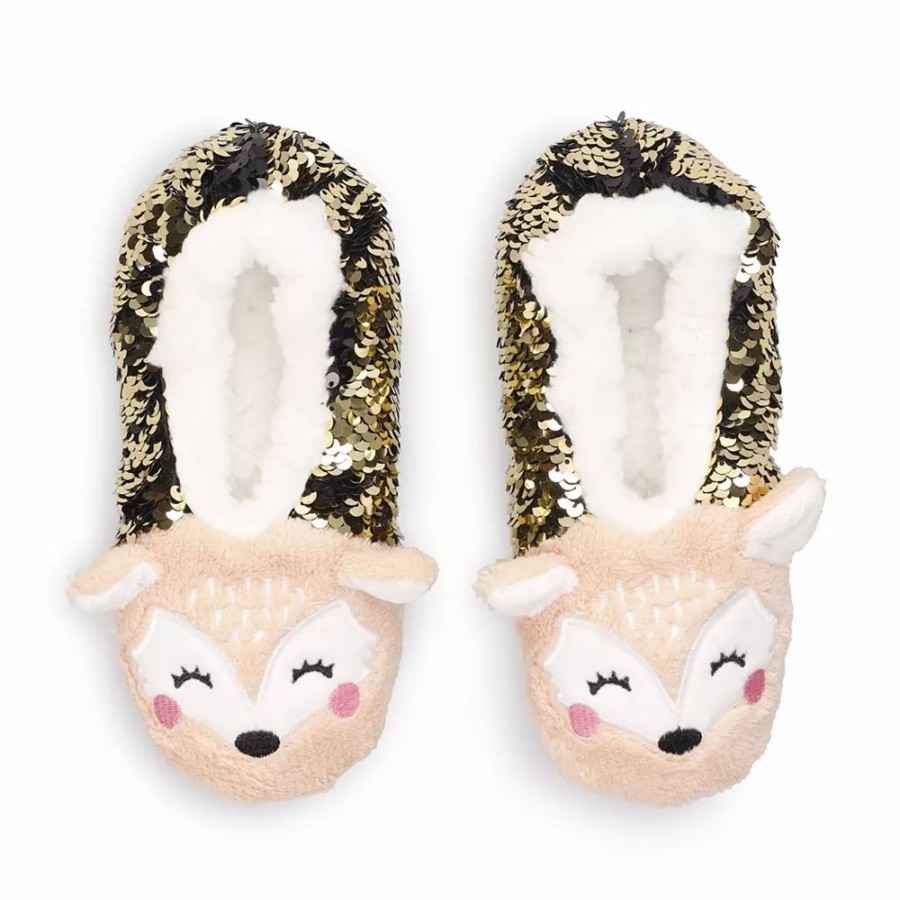 Slippers * | Girls Printed Fuzzy Babba Slipper Socks