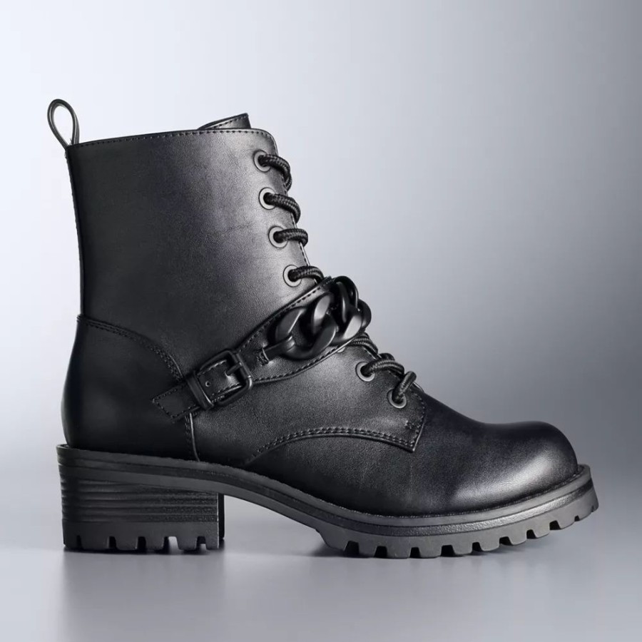 Boots * | Simply Vera Vera Wang Trombone Women'S Combat Boots