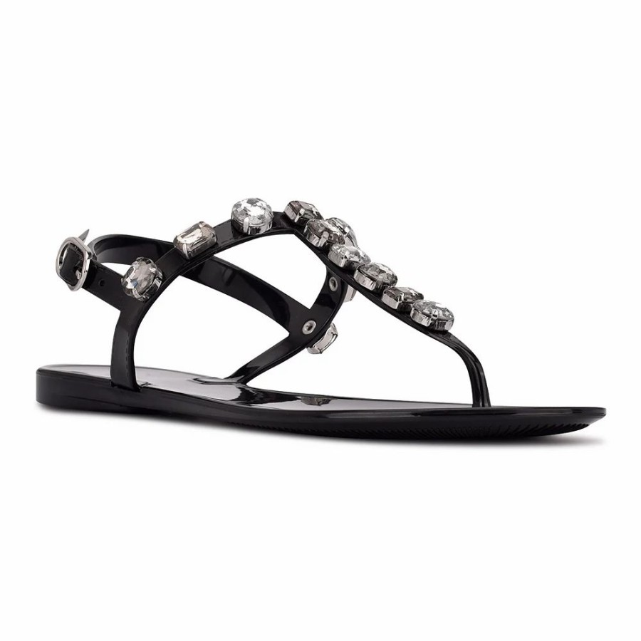 Sandals * | Nine West Juniper Women'S Jelly Sandals Black