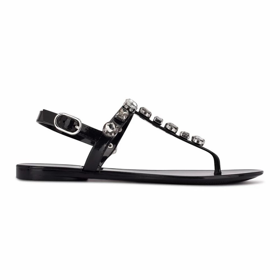 Sandals * | Nine West Juniper Women'S Jelly Sandals Black