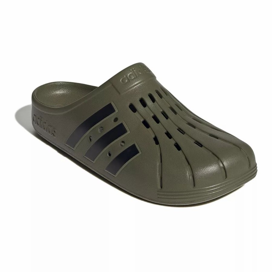 Clogs & Mules * | Adidas Adilette Women'S Clogs Focus Olive Black