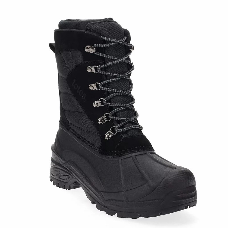 Boots * | Totes Briggs Men'S Waterproof Snow Boots Black