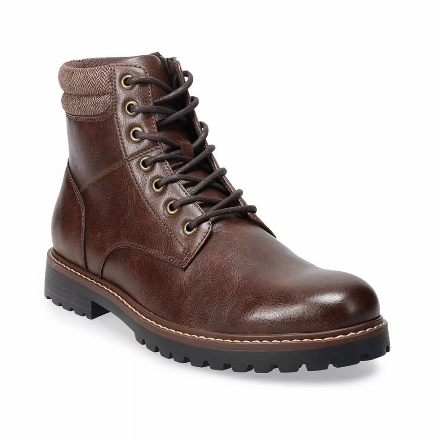 Boots * | Sonoma Goods For Life Men'S Combat Boots Brown