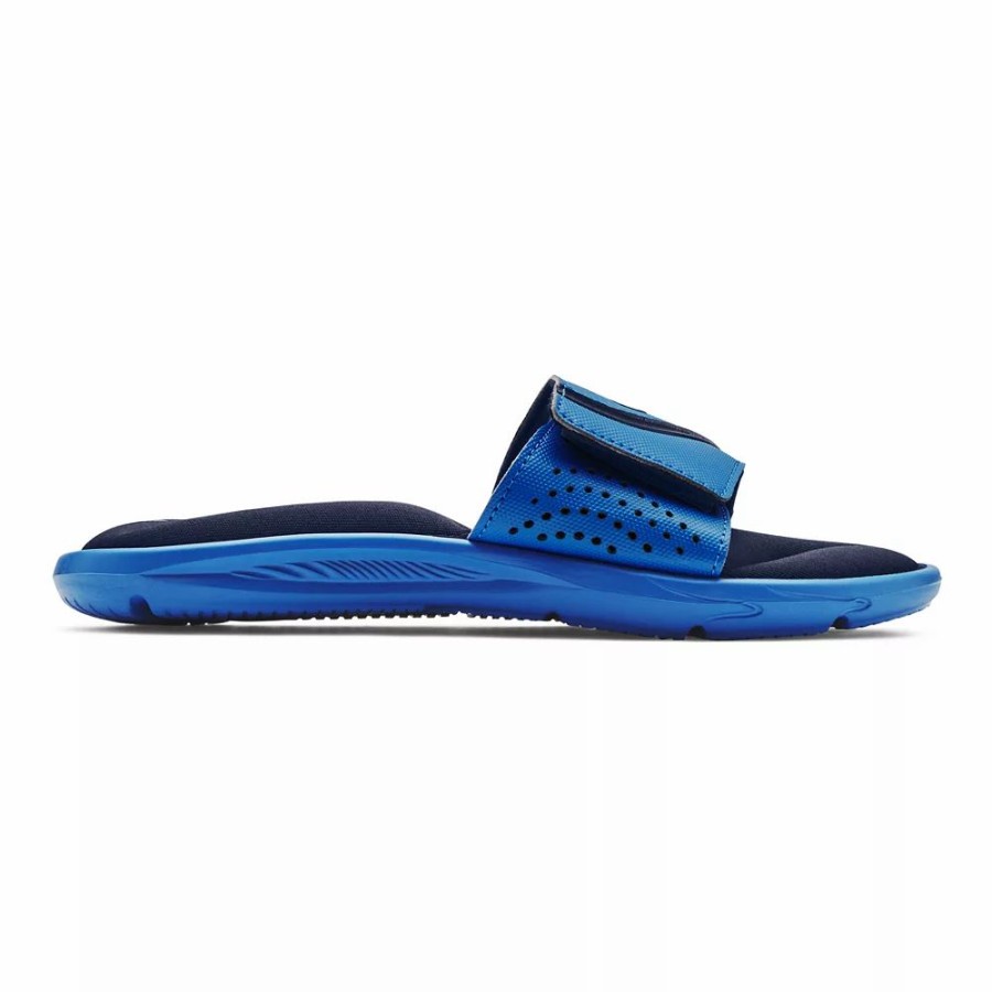 Sandals * | Under Armour Ignite Vi Kids' Slide Sandals Blue Circuit