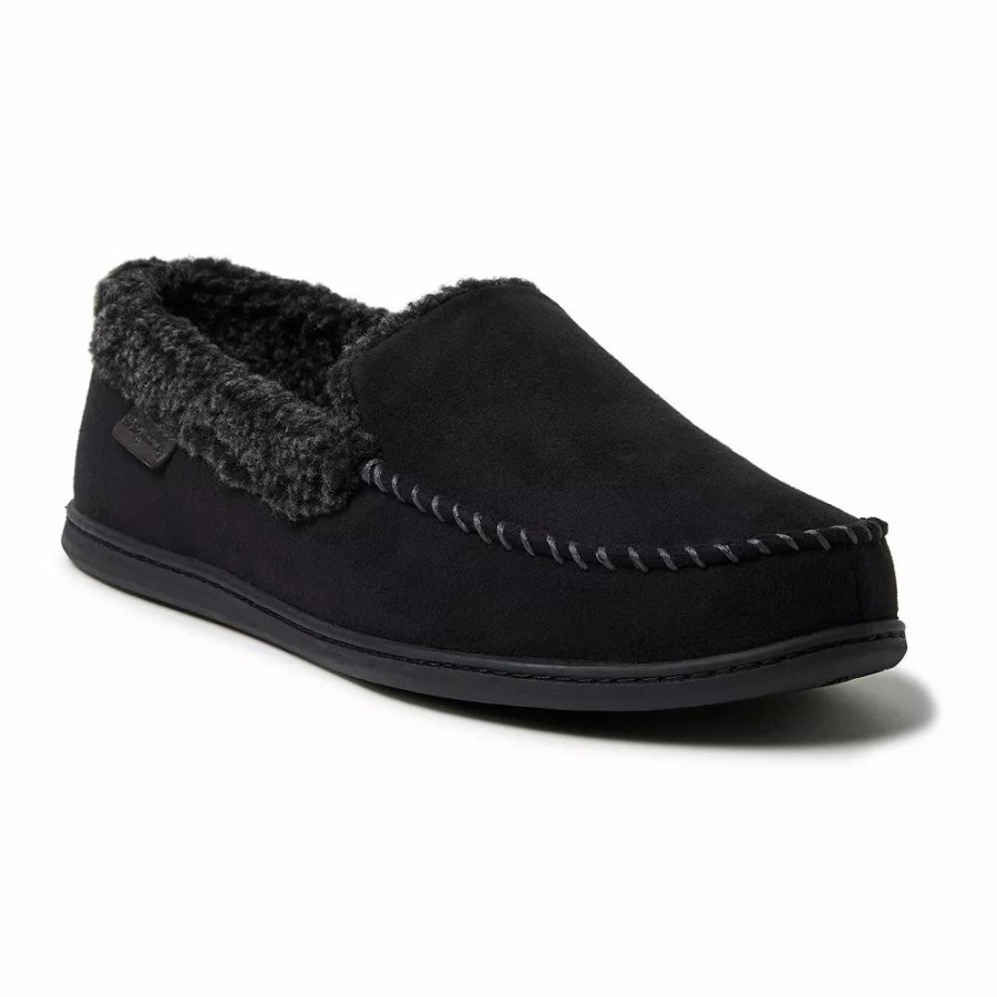 Slippers * | Men'S Dearfoams Eli Microsuede Moccasin Slippers