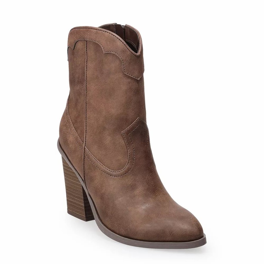 Boots * | Lc Lauren Conrad Women'S Curve Top Western Boots