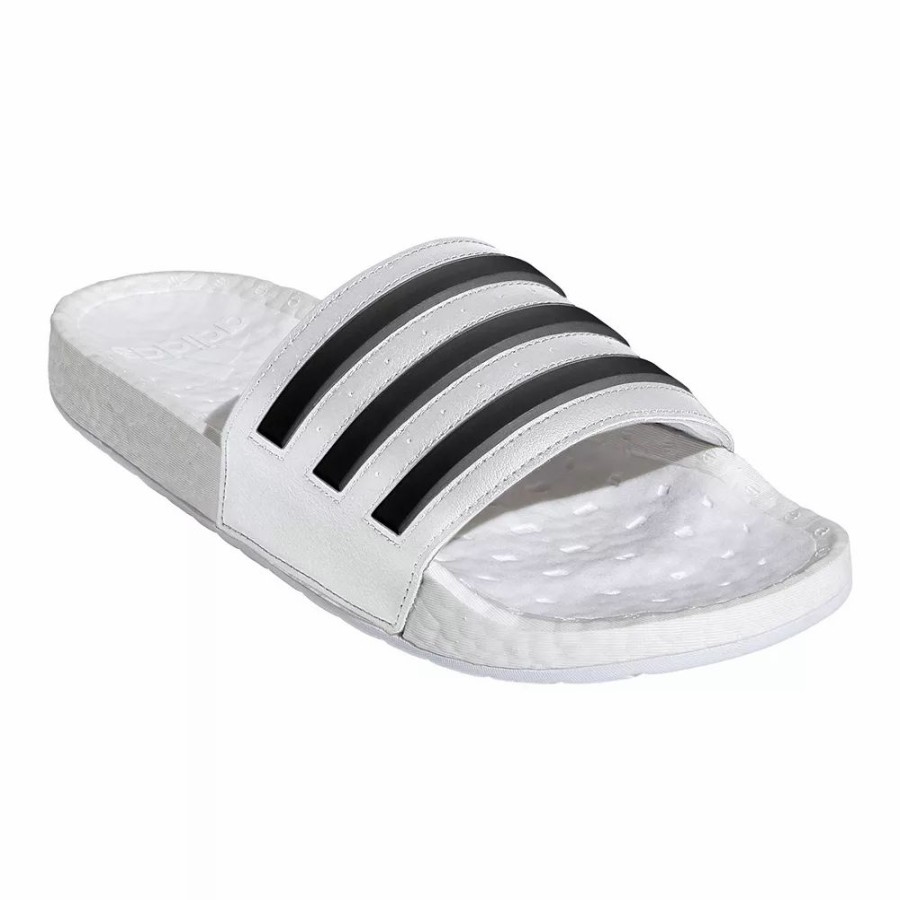 Sandals * | Adidas Adilette Boost Men'S Slide Sandals Black White