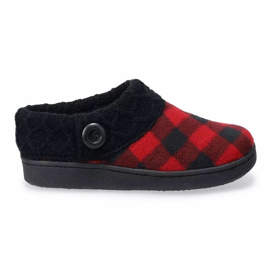 Slippers * | Clarks Buffalo Plaid Fleece Women'S Clog Slippers