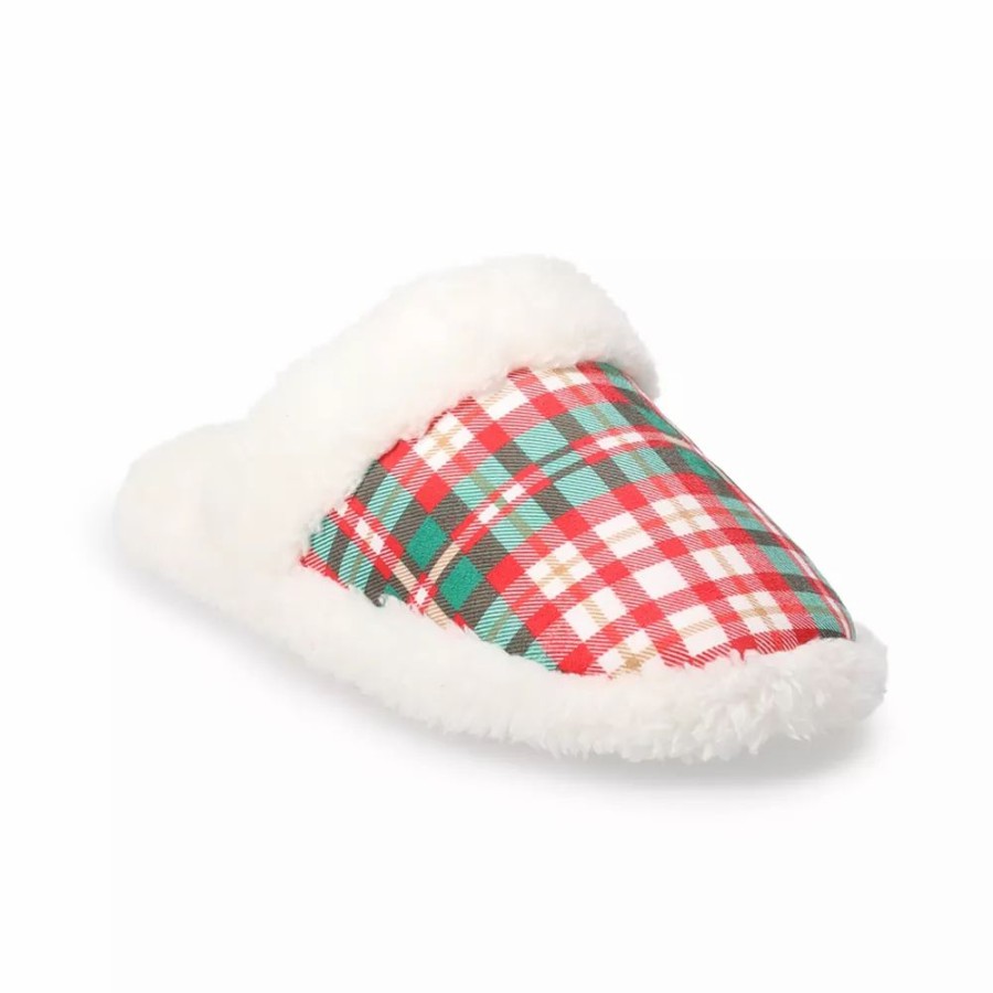 Slippers * | Women'S Jammies For Your Families Plaid Scruff Slippers