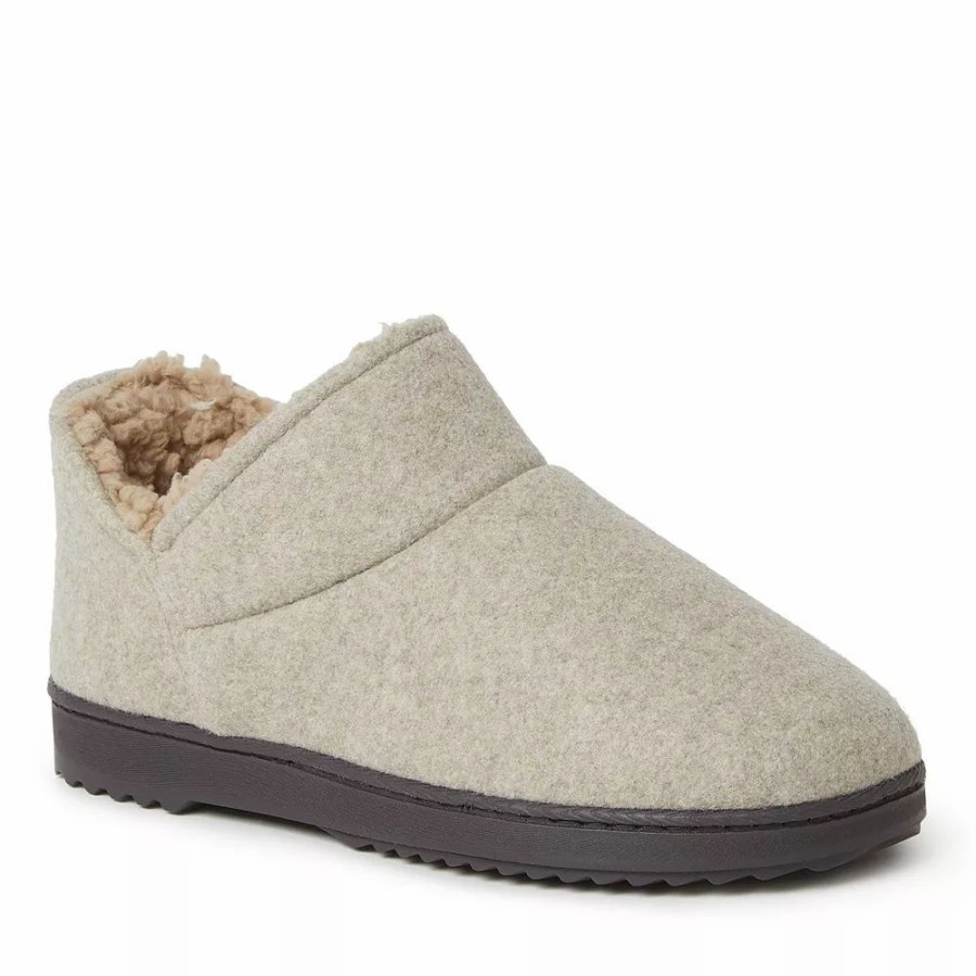 Slippers * | Women'S Dearfoams Hayden Fleece Bootie Slippers Oatmeal Heather